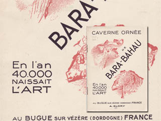 Cròsa ondrada de BARA-BAHAU, en l'an 40.000 naissiá l'art a Albuga sus Vesèra (Dordonha), França